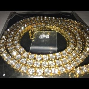 24K Gold Plated Tennis Chain